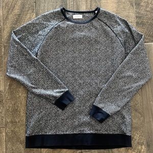 Saturdays NYC Mens everyday “sweater”. Light blend blue pattern long sleeve. XL.